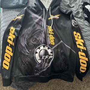 Ski-Doo Black and Yellow Men's Hoodie